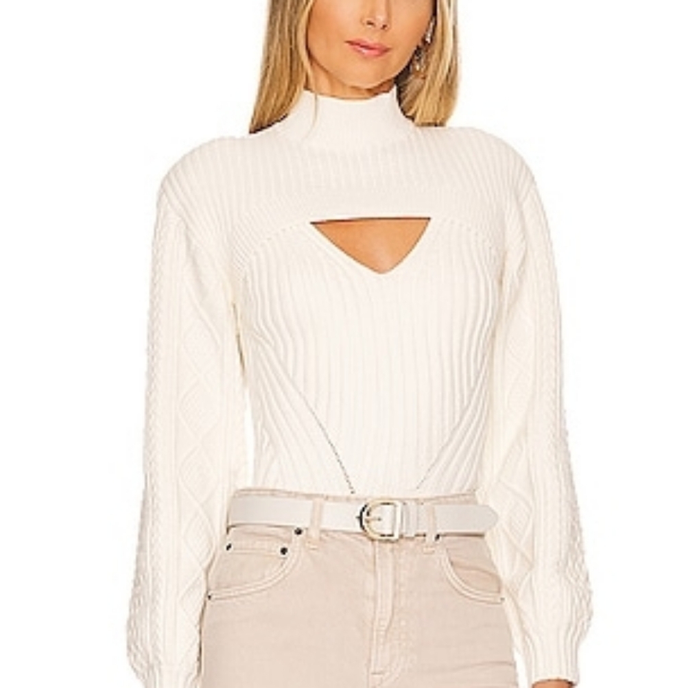 😍JONATHAN SIMKHAI! Elegant White Women's Sweater